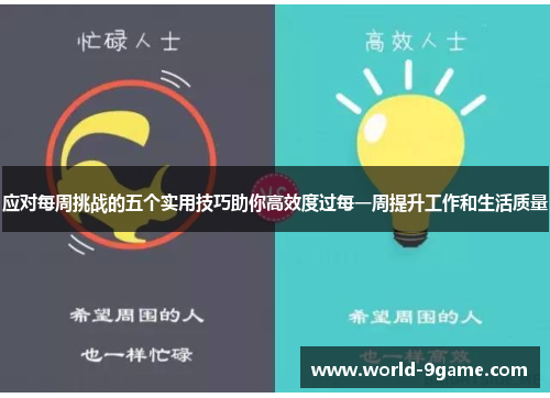 应对每周挑战的五个实用技巧助你高效度过每一周提升工作和生活质量