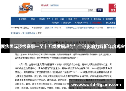 聚焦国际顶级赛事一至十五类发展趋势与全球影响力解析年度观察 聚焦国际顶级赛事一至十五类发展趋势与全球影响力解析年度观察